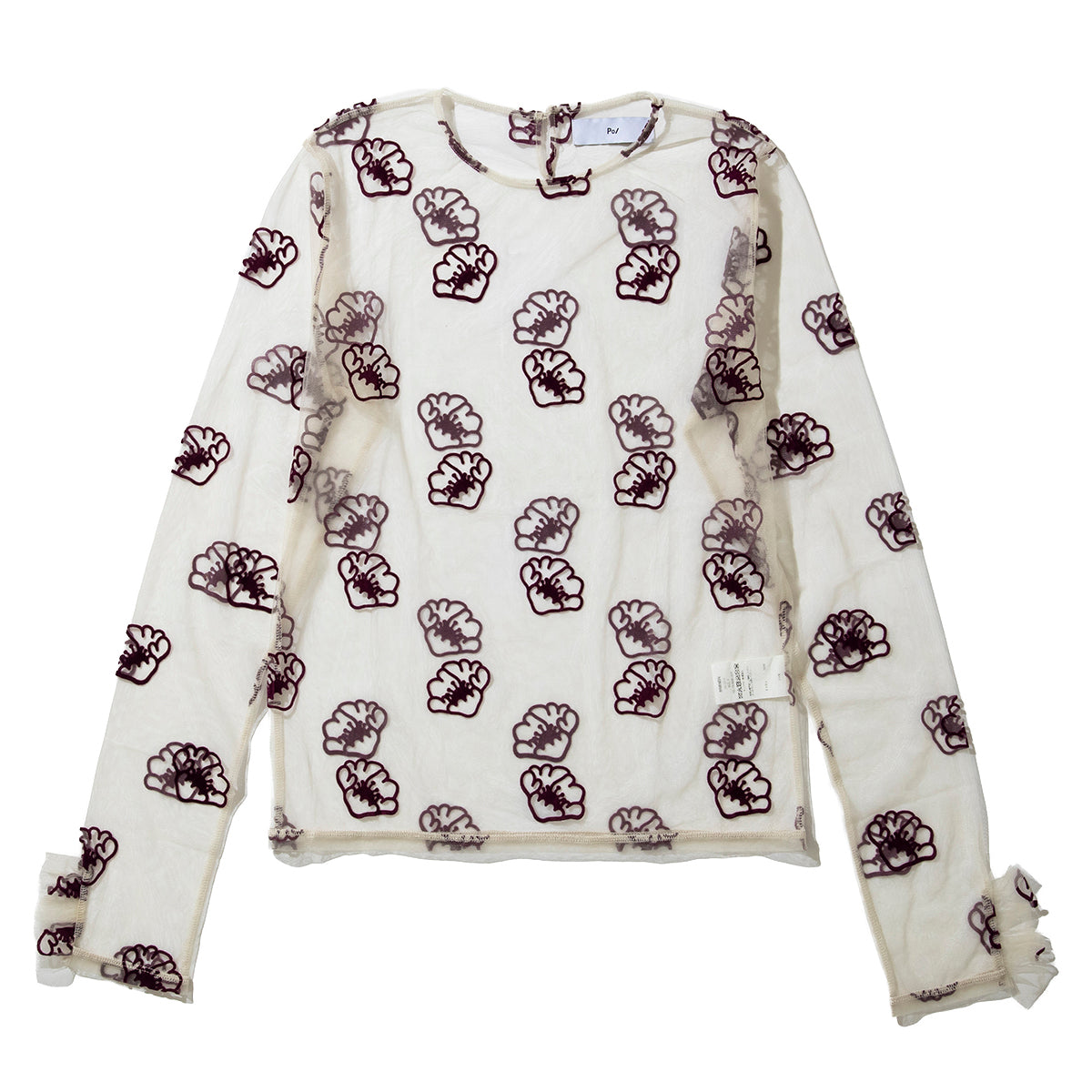 tulle top shell flower