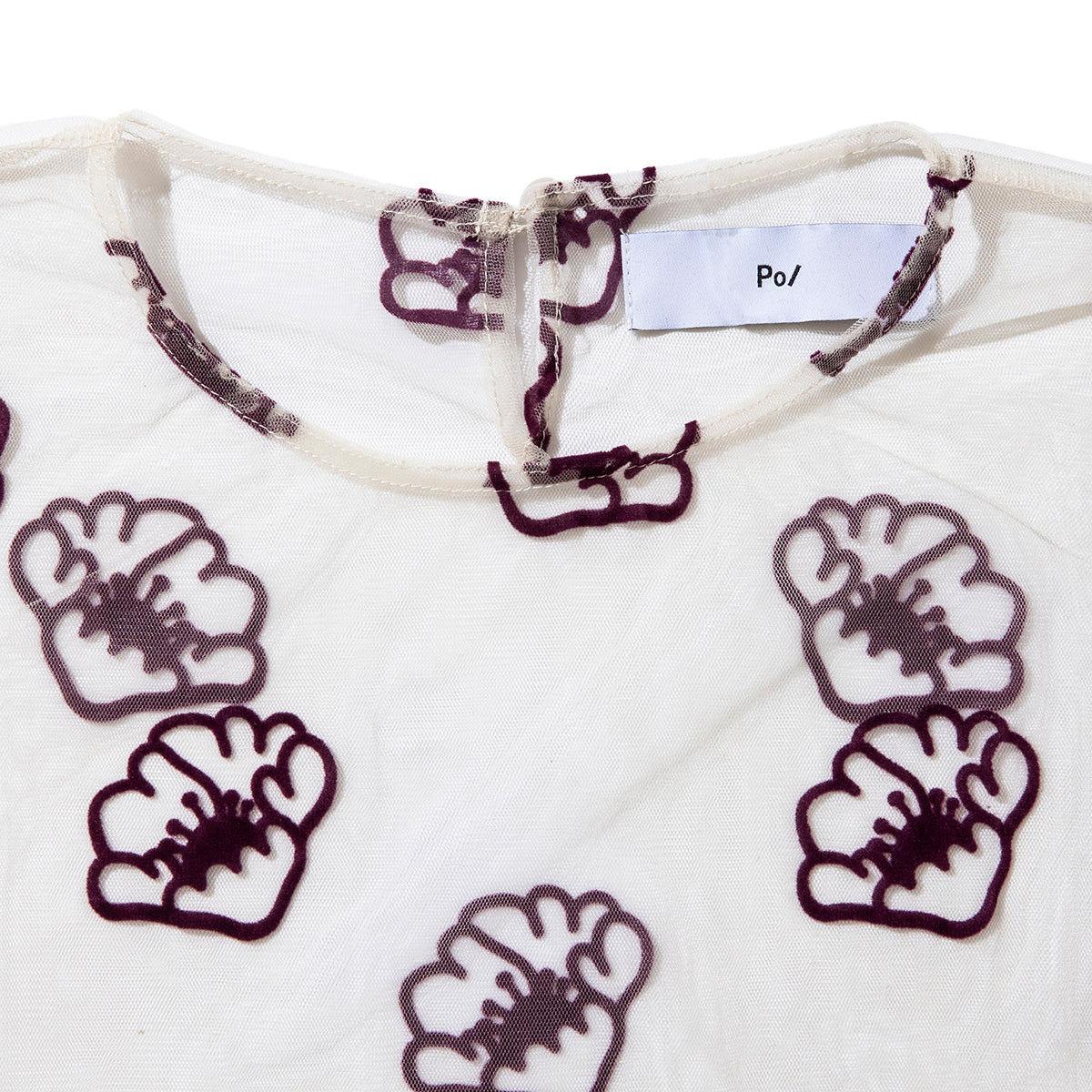 tulle top shell flower