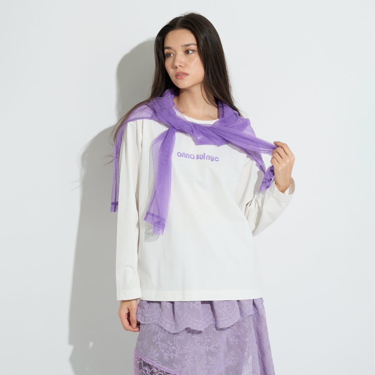 MESH LAYERED LONG T-SHIRT