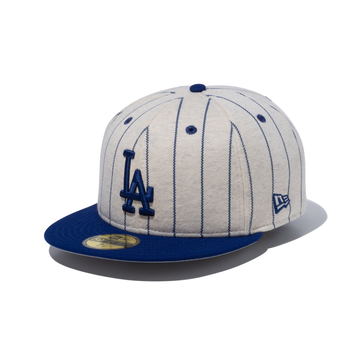 LOS ANGELES DODGERS OATMEAL HEATHER PINSTRIPE 59FIFTY