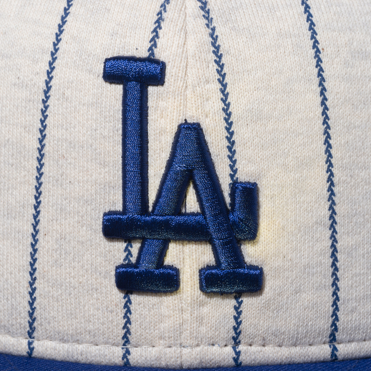 LOS ANGELES DODGERS OATMEAL HEATHER PINSTRIPE 59FIFTY