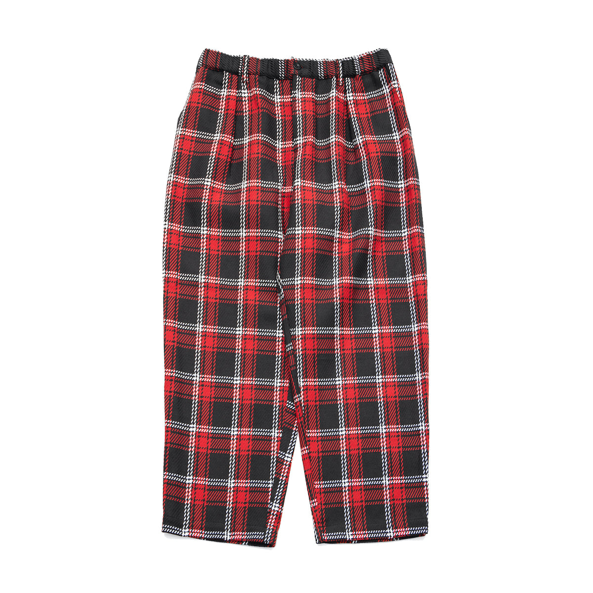 Double Layered Check Wide Pants