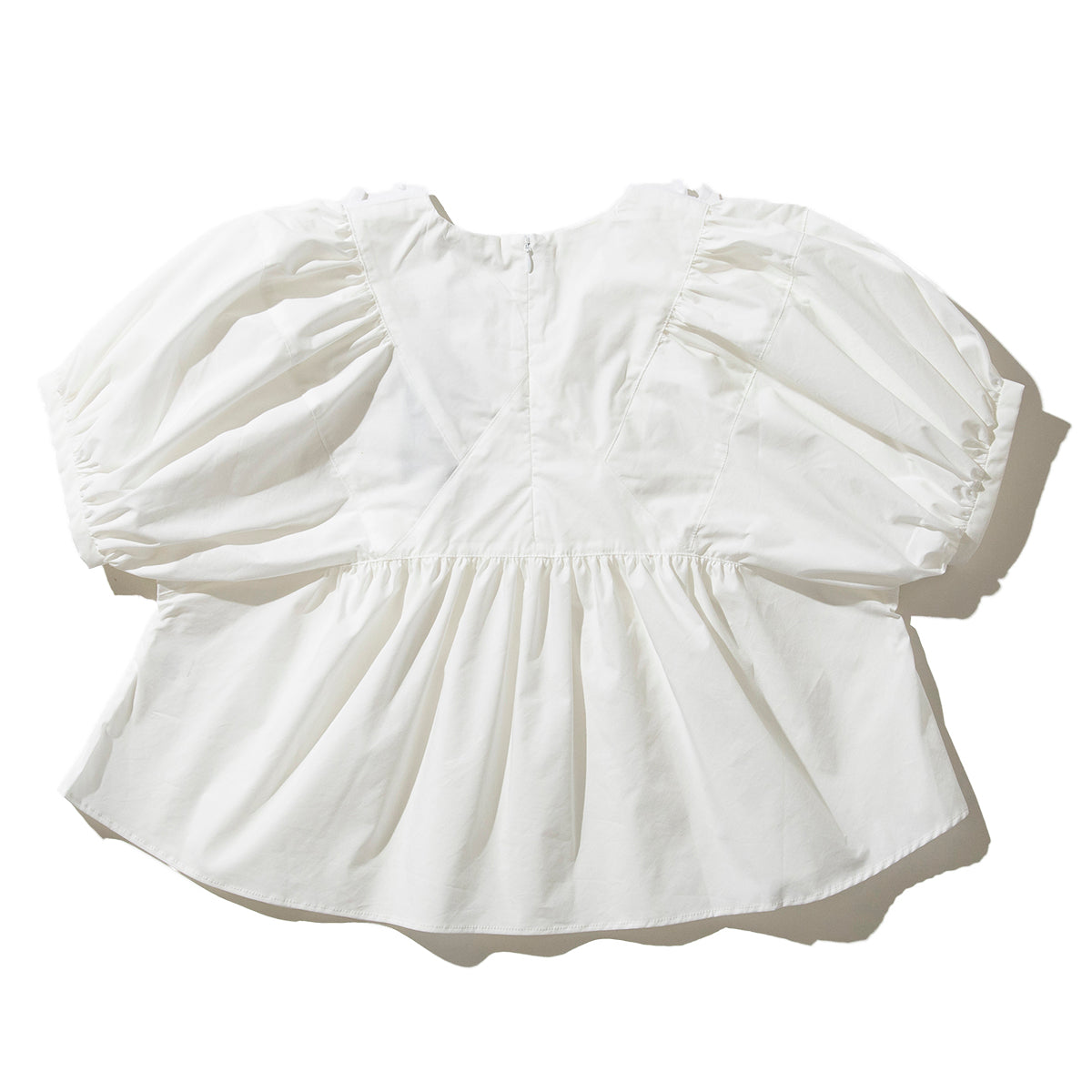 Ribbon tulle collared blouse