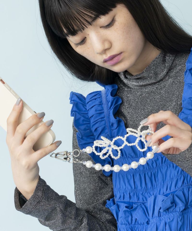 Flower beads hand strap