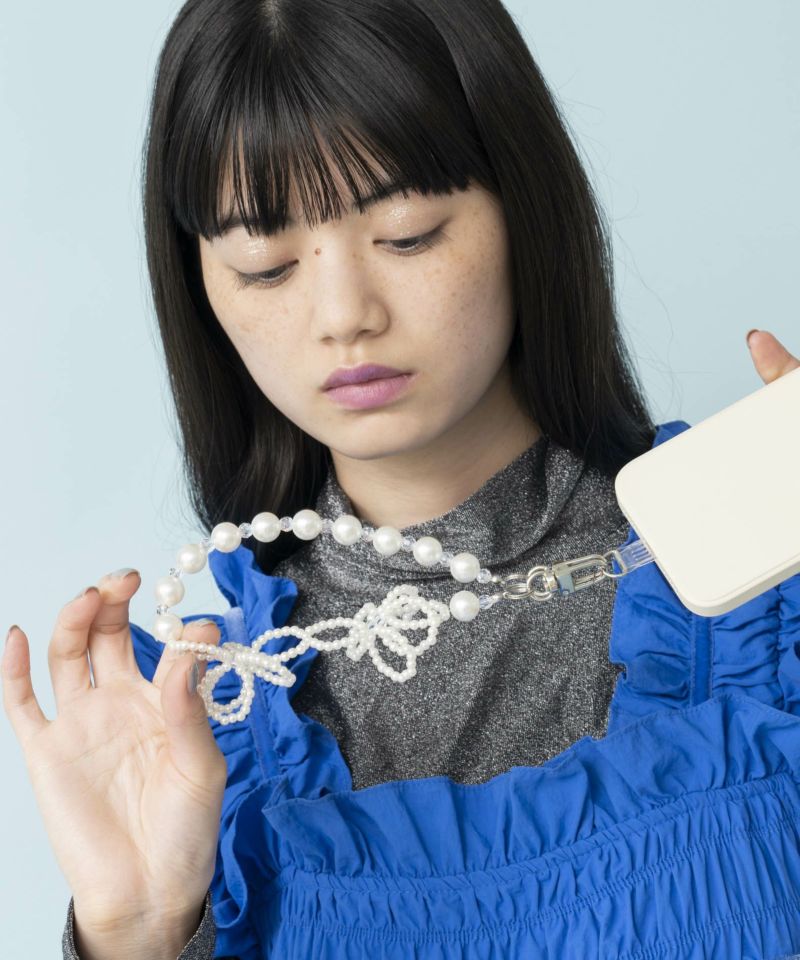 Flower beads hand strap