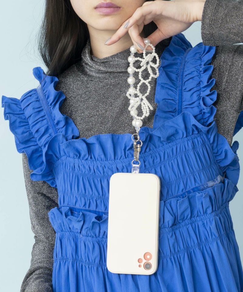 Flower beads hand strap