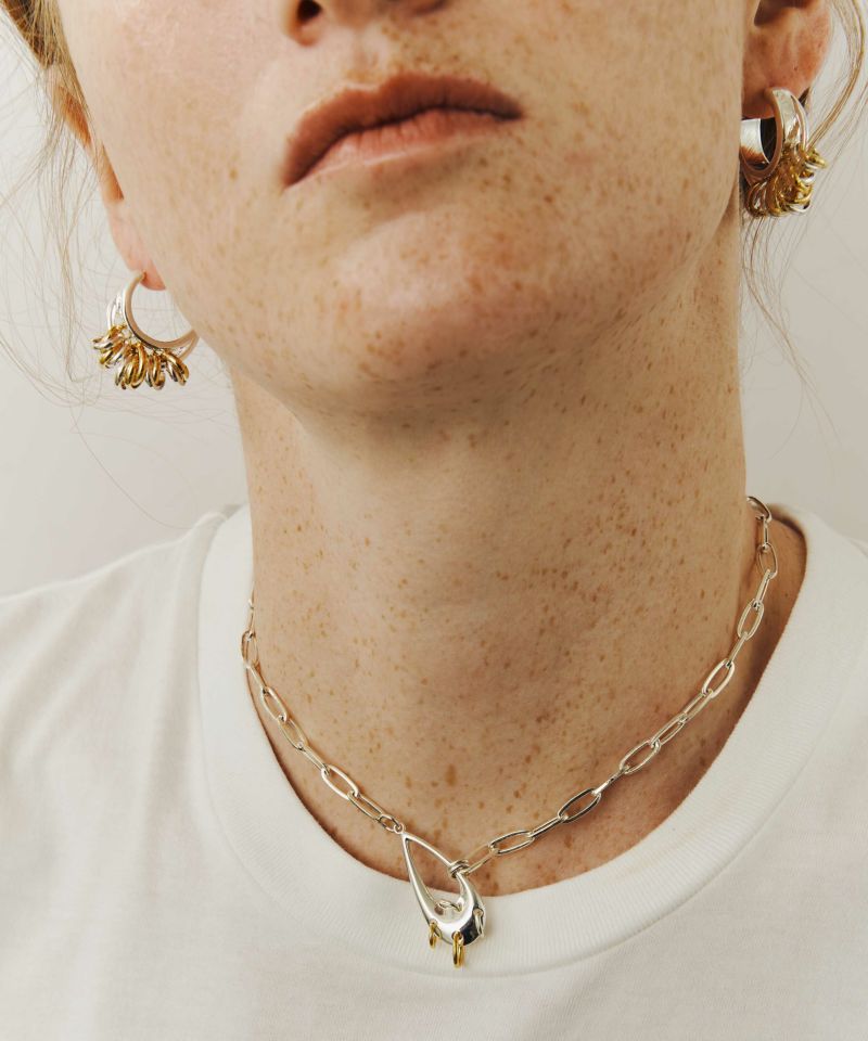 Volume coil pierced earrings