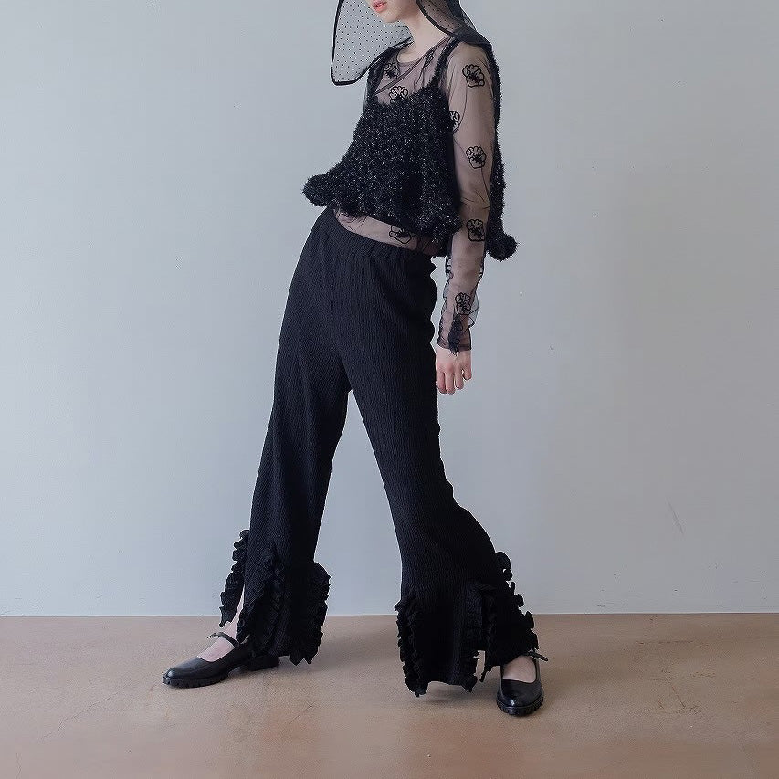 frill wide pants