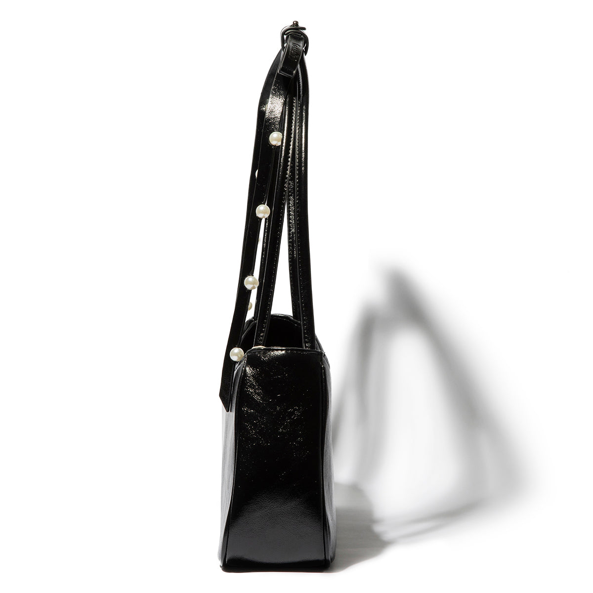 Shoulder Ribbon Enamel Bag