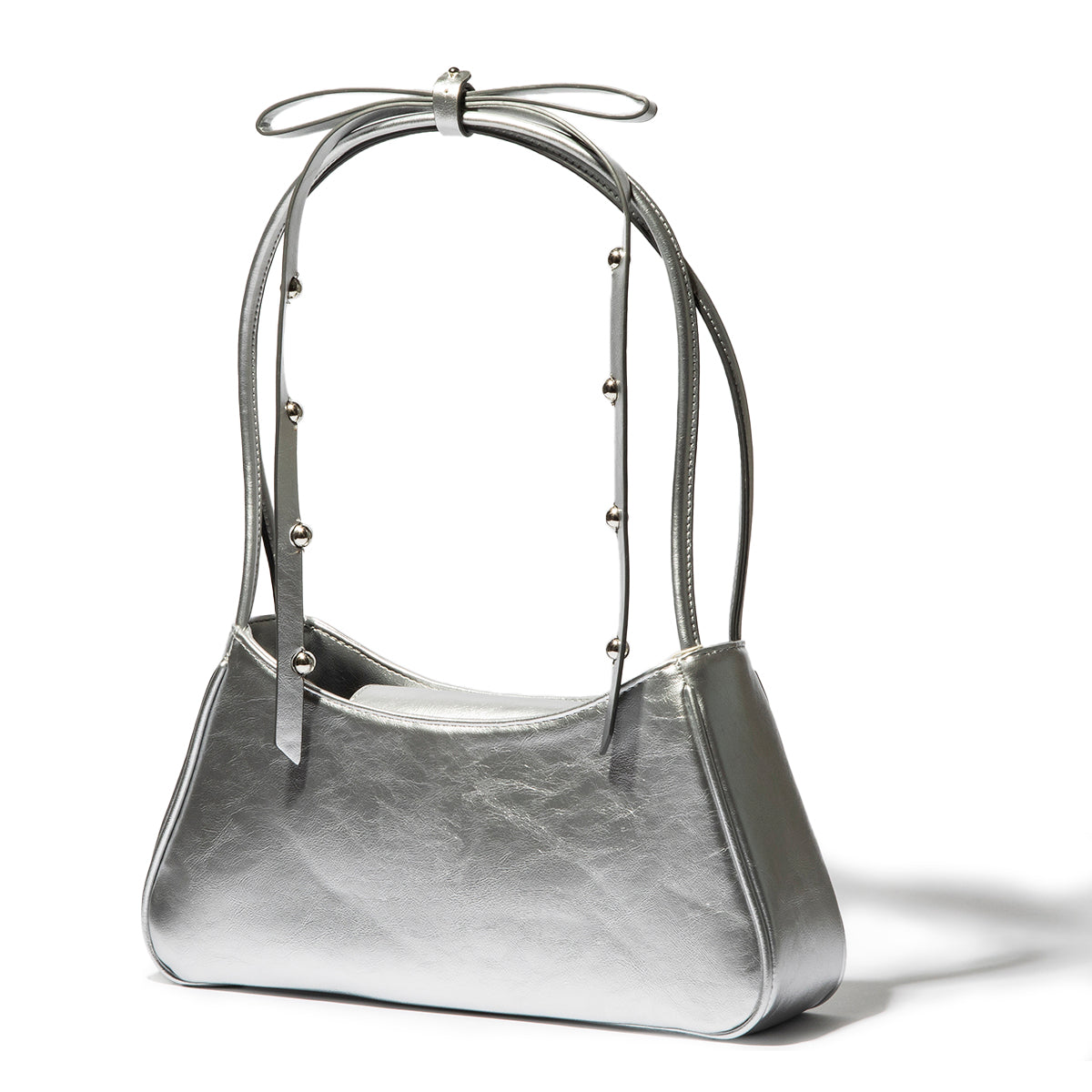 Shoulder Ribbon Enamel Bag