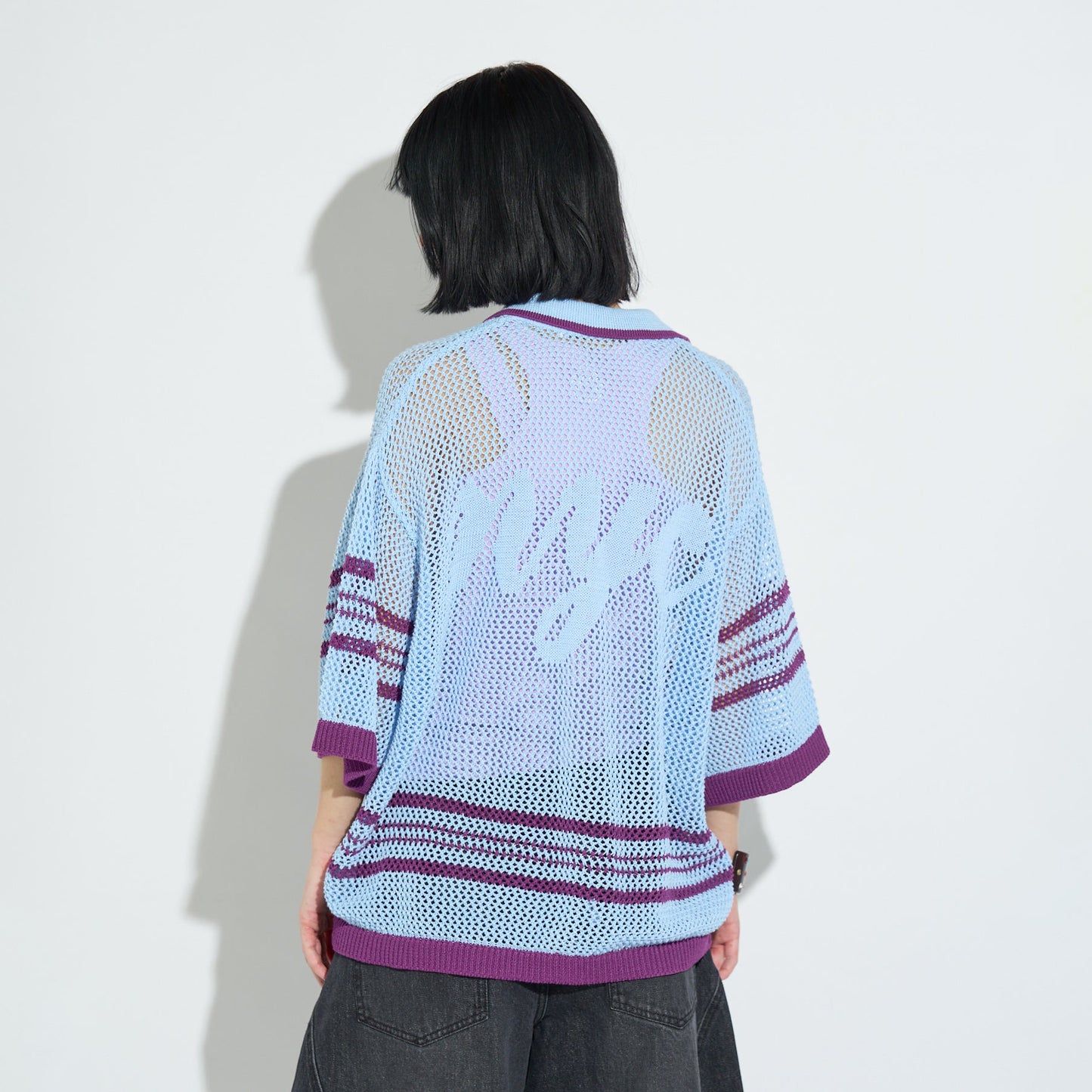 Mesh Knit S/S Cardigan