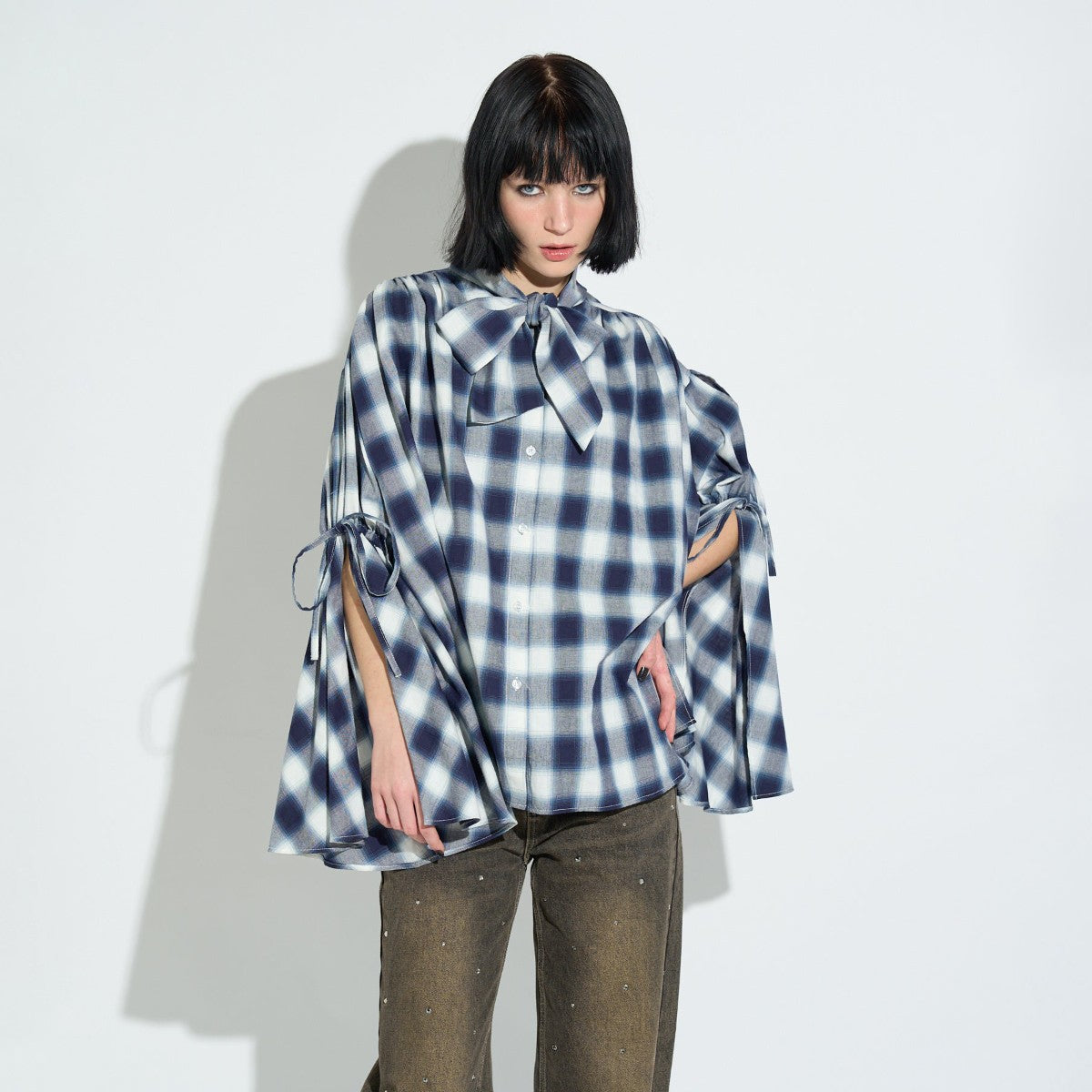 4WAY CHECK BLOUSE