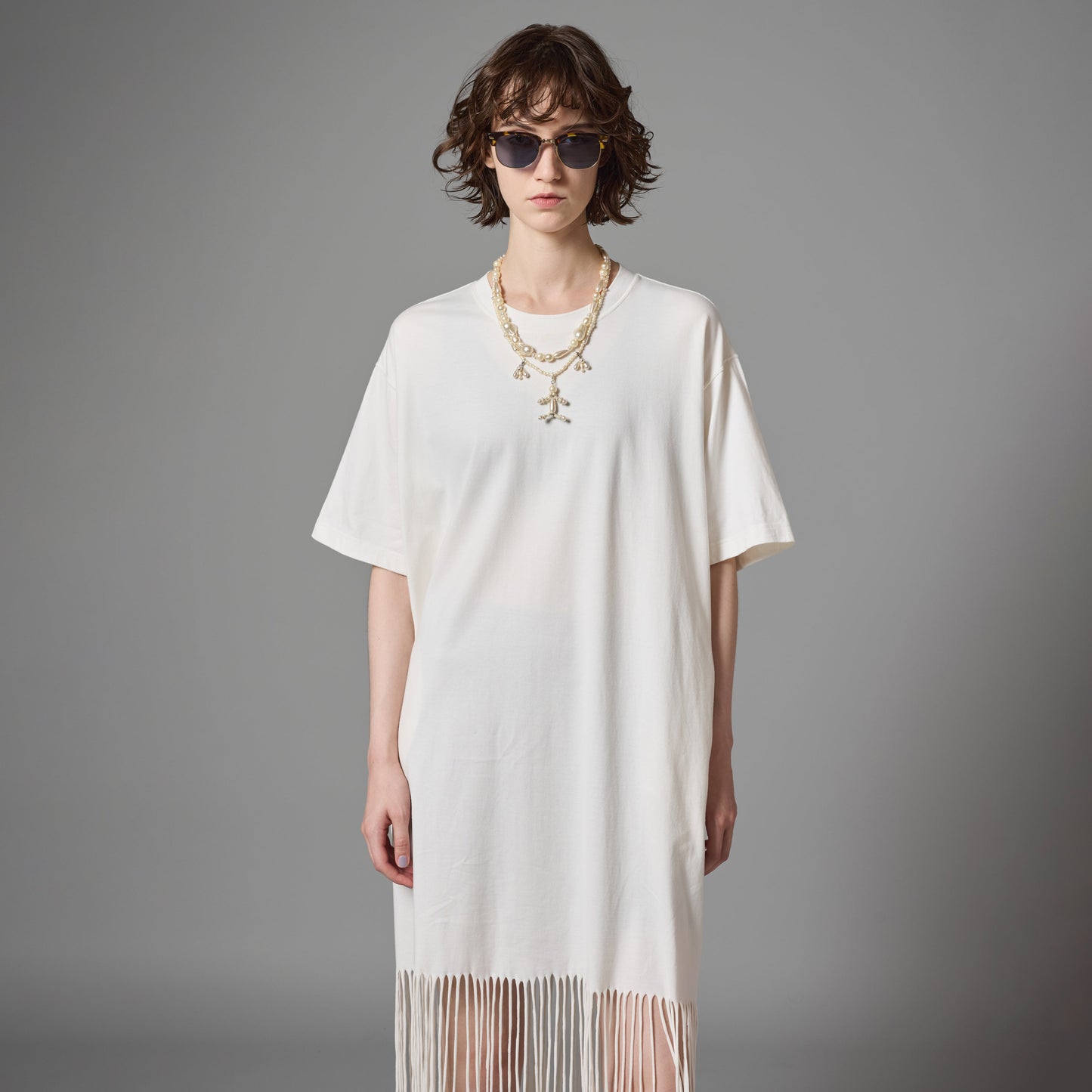 FRINGE T-SHIRT ONE-PIECE