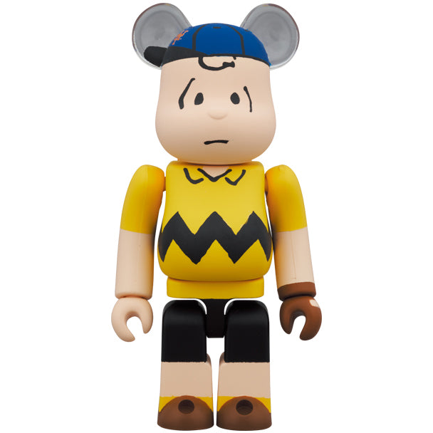 MLB × PEANUTS BE@RBRICK Charlie Brown (NEW YORK METS) 100% & 400%