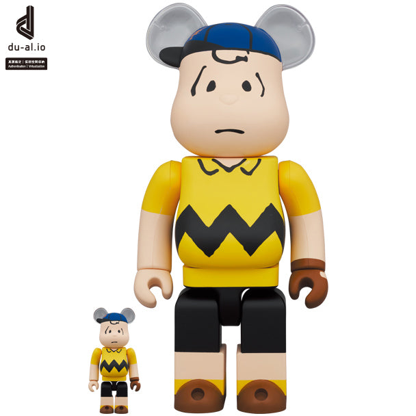 MLB × PEANUTS BE@RBRICK Charlie Brown (NEW YORK METS) 100% & 400%