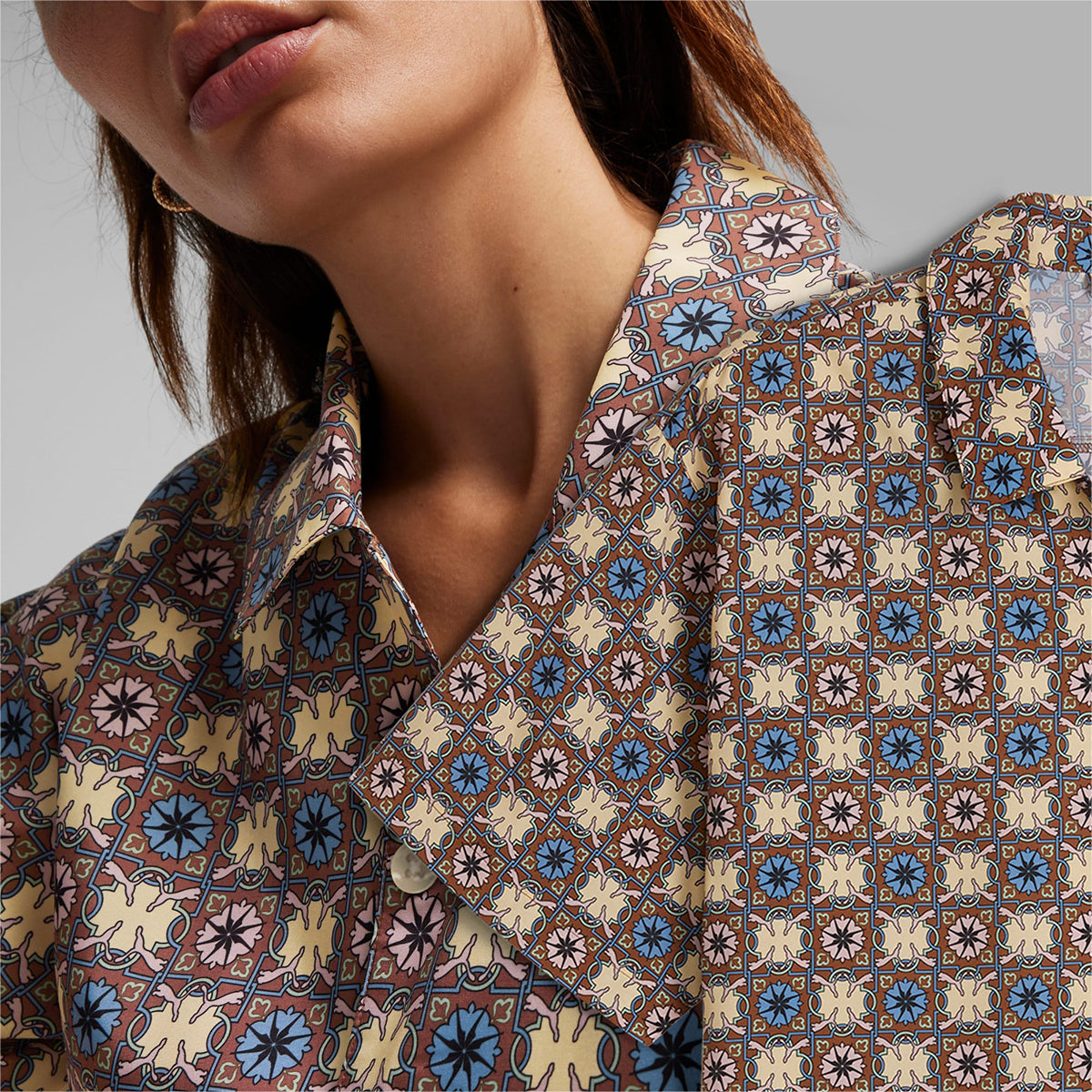 CLASSICS NEW PREP AOP WOVEN S/S POLO SHIRT