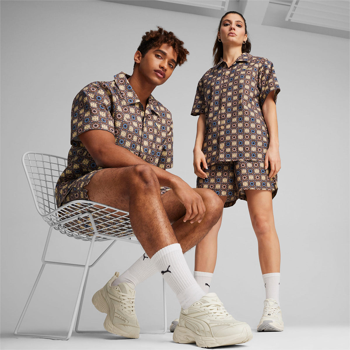 CLASSICS NEW PREP AOP WOVEN S/S POLO SHIRT