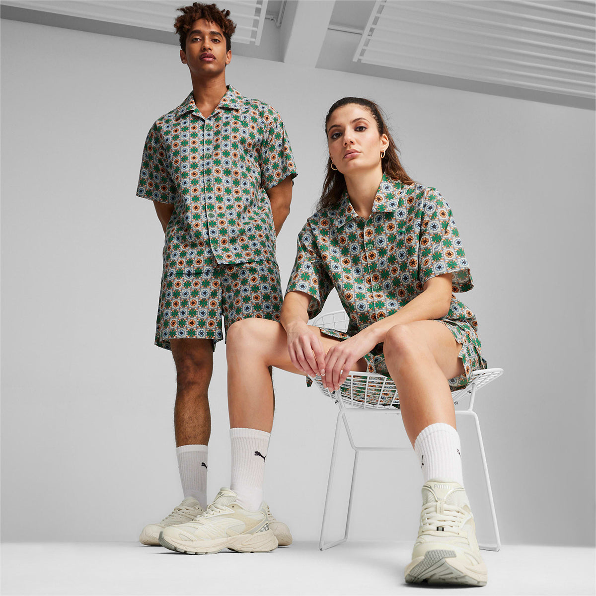 CLASSICS NEW PREP AOP WOVEN S/S POLO SHIRT