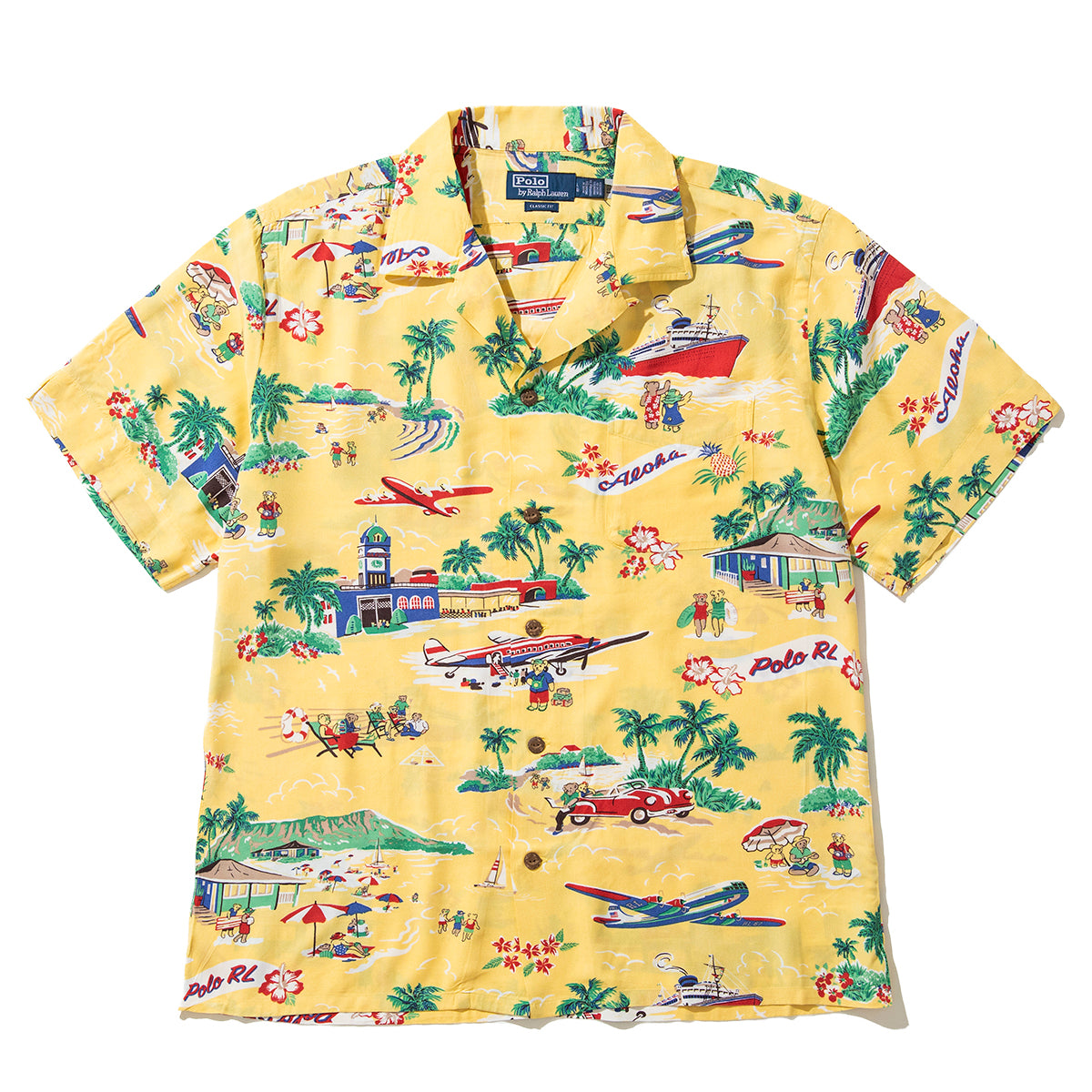 CLASSIC FIT RAYON CAMP SHIRT