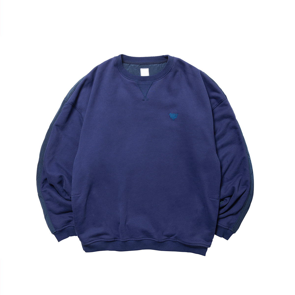 COTTON FLEECE QUILTED CREWNECK