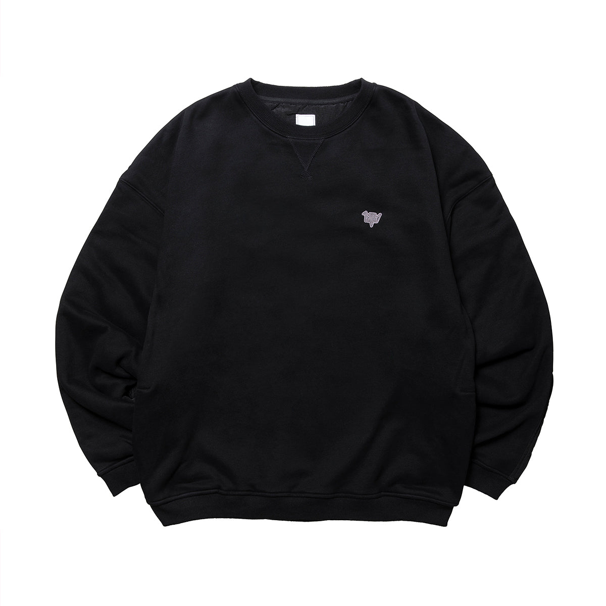 COTTON FLEECE QUILTED CREWNECK