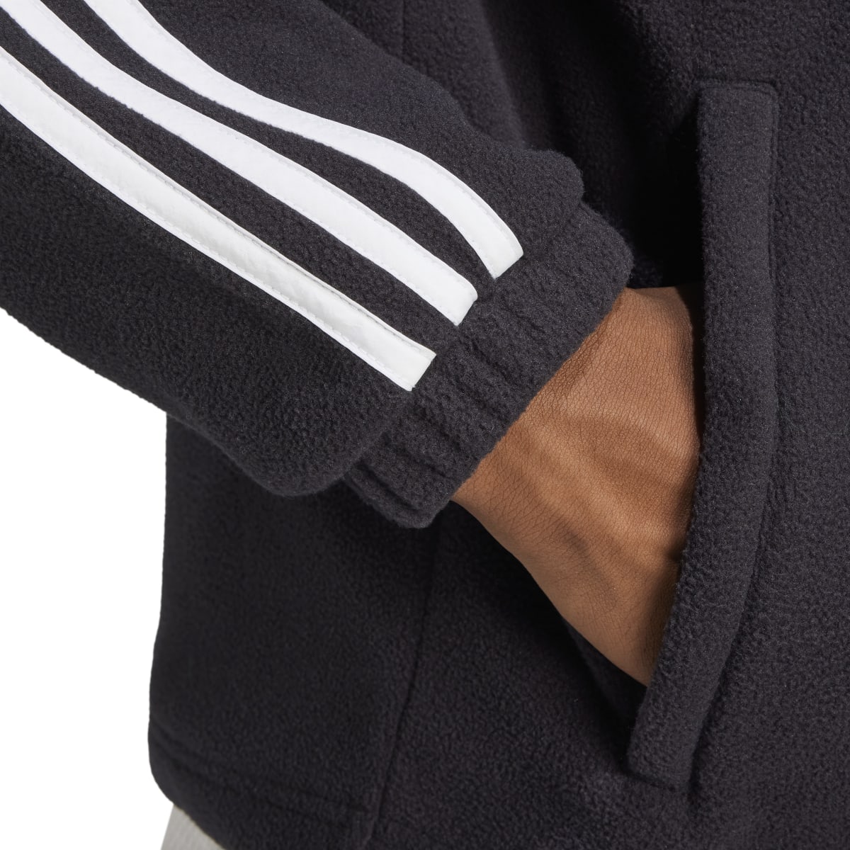 Adicolor 3stripes teddy fleece hoodie
