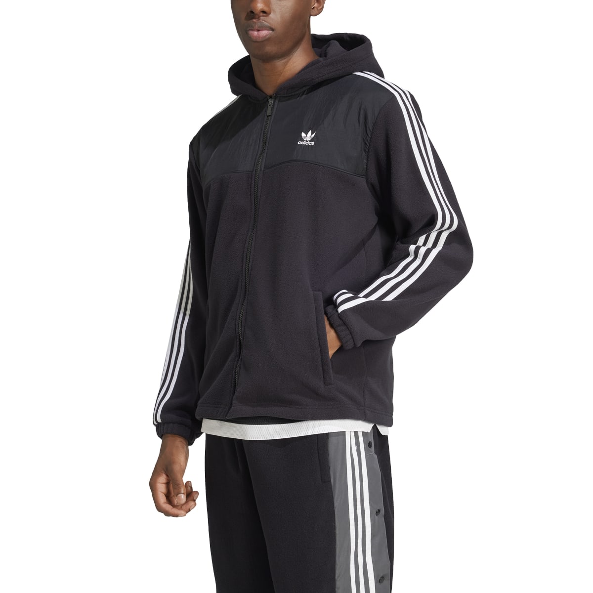 Adicolor 3stripes teddy fleece hoodie