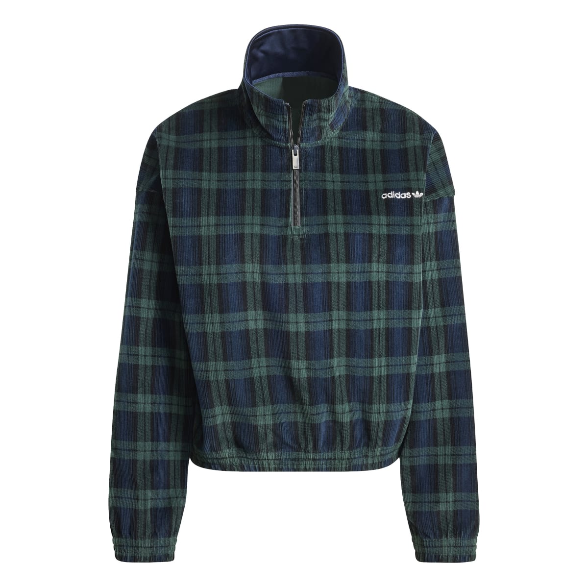 CORDUROY TARTAN HALF ZIP