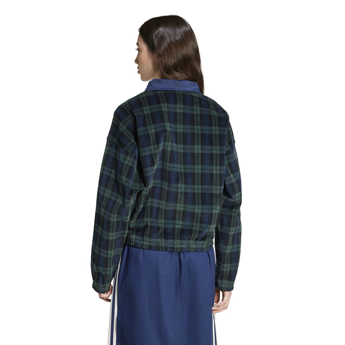 CORDUROY TARTAN HALF ZIP