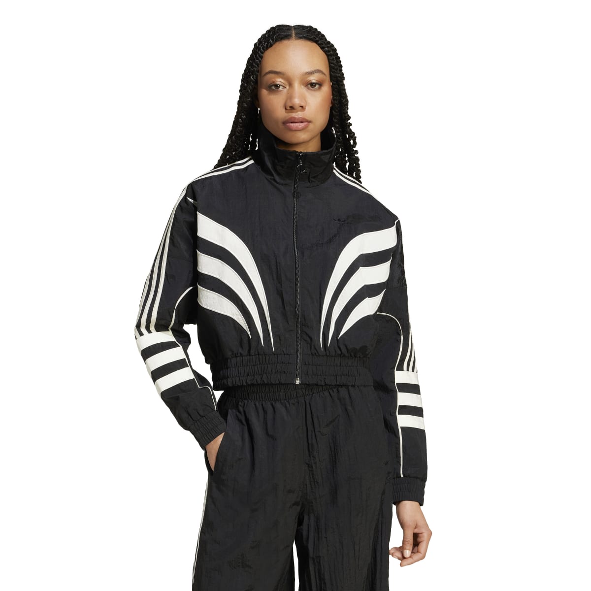 ATLANTA CUTLINE LOOSE NYLON TRACKTOP