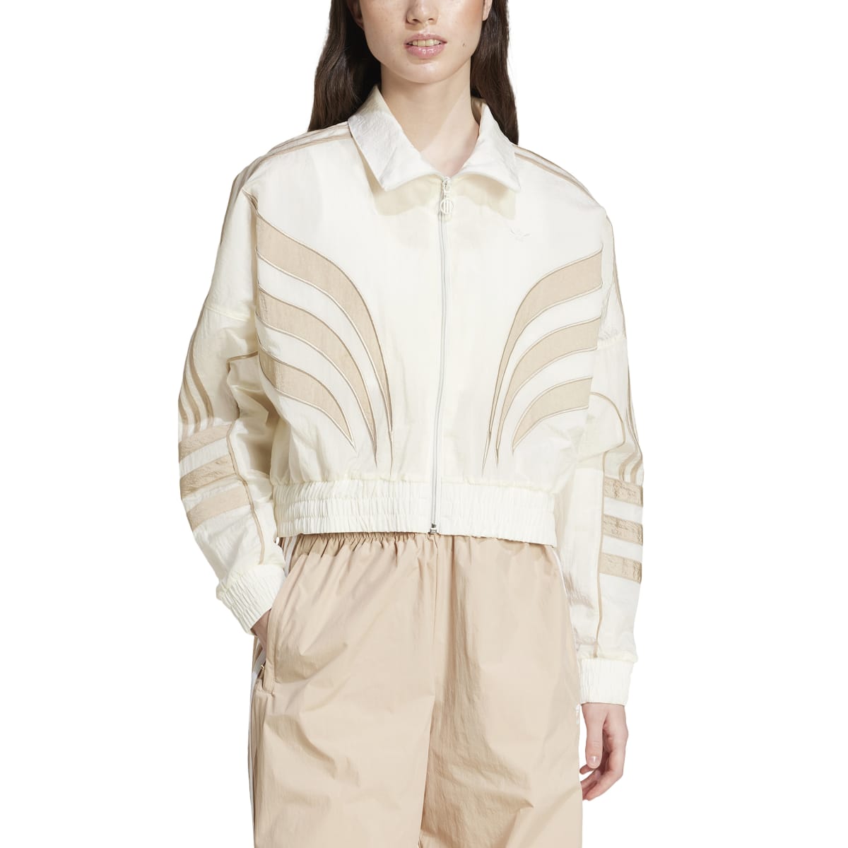 ATLANTA CUTLINE LOOSE NYLON TRACKTOP