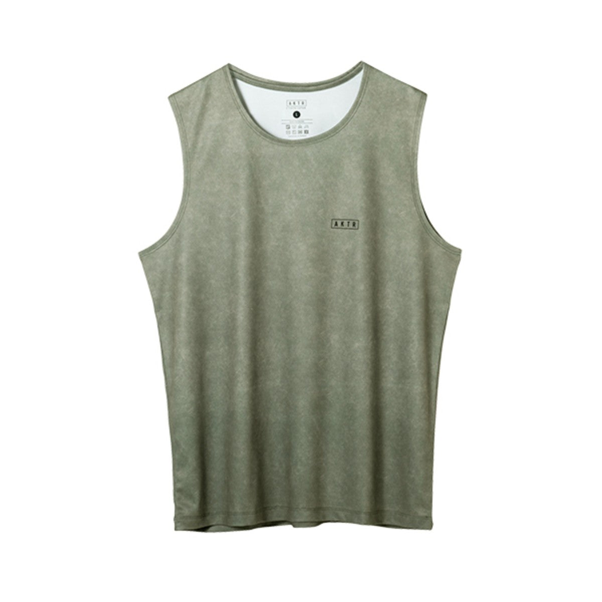 MOCK GARMENT DYED SLEEVELESS SPORTS TEE