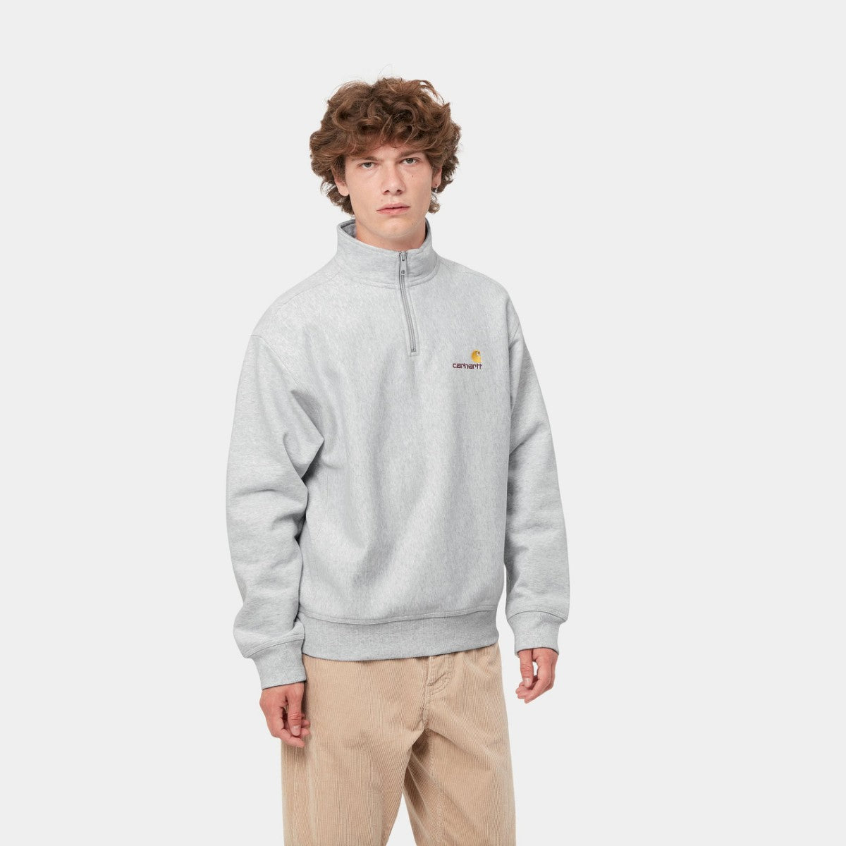 HALF ZIP AMERICAN SCRIPT SWEATSHIRT