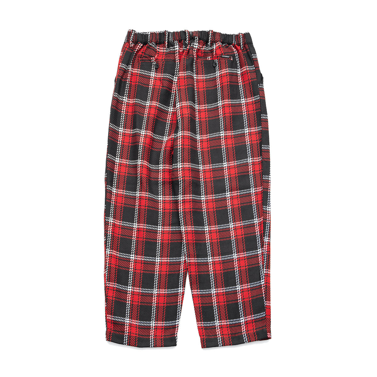 Double Layered Check Wide Pants