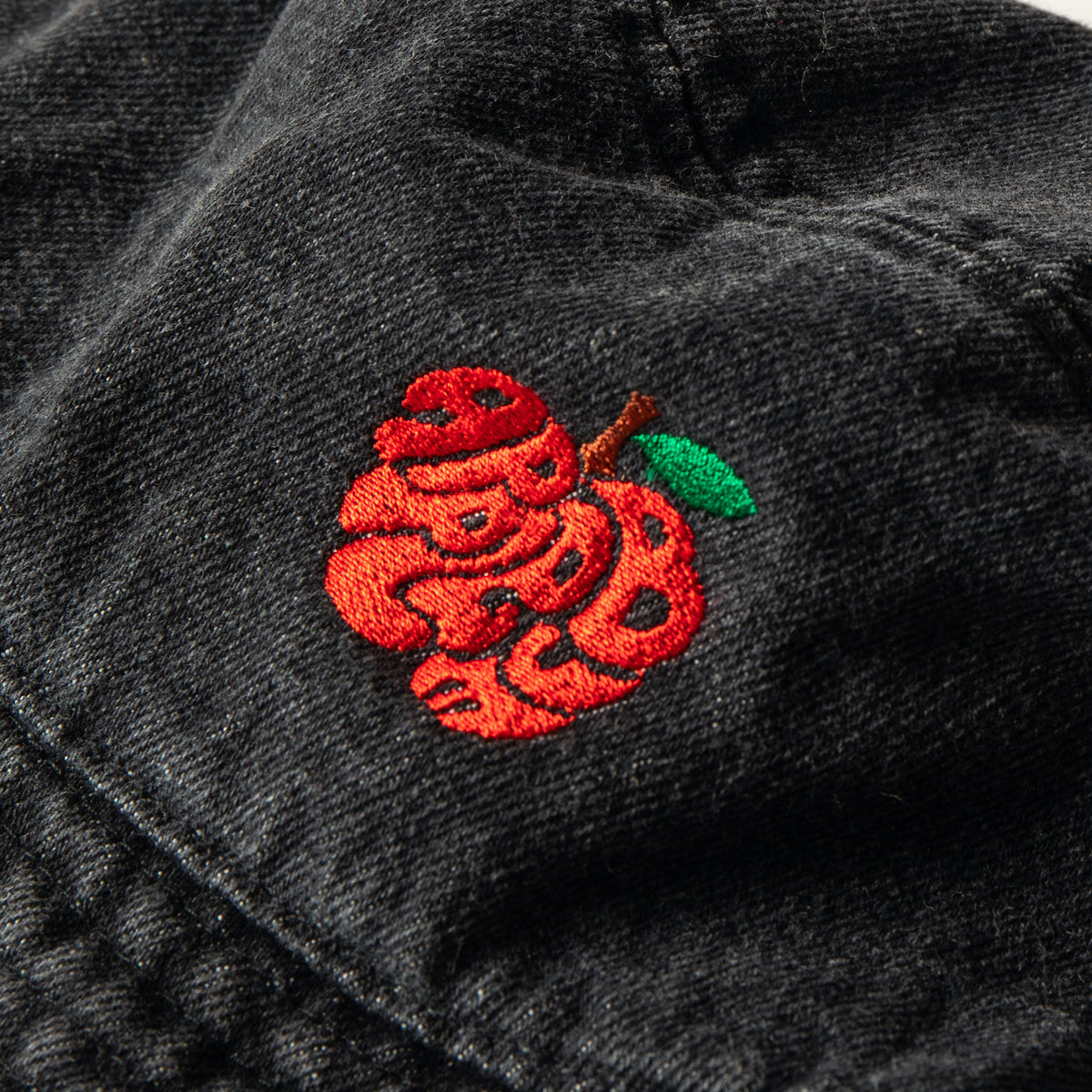 “Apple Logo" Denim Bucket Hat