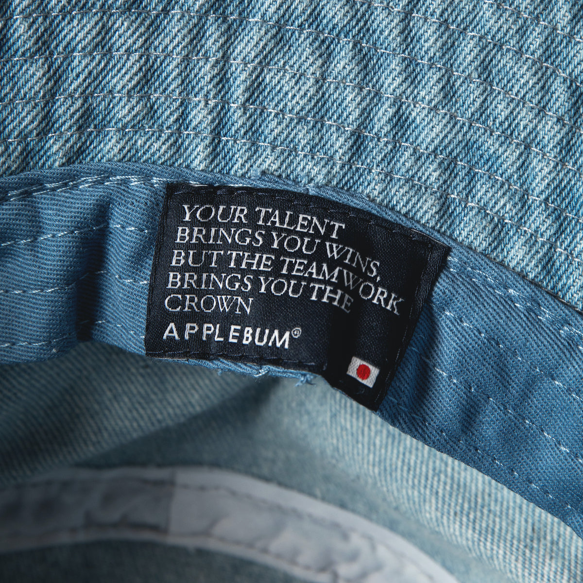 “Apple Logo" Denim Bucket Hat