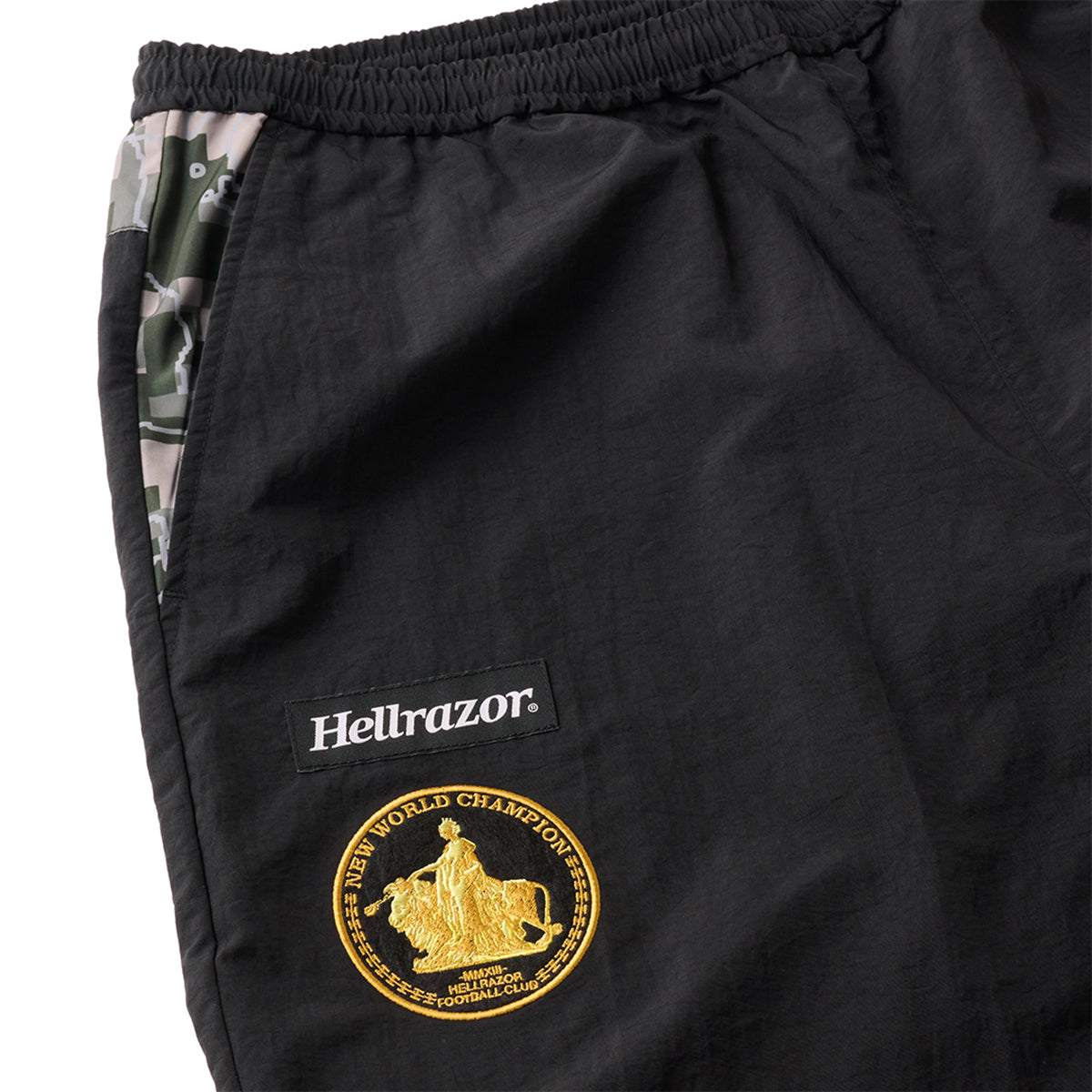 HELLRAZOR x UMBRO NEW WORLD DIGITAL CAMO NYLON PANTS