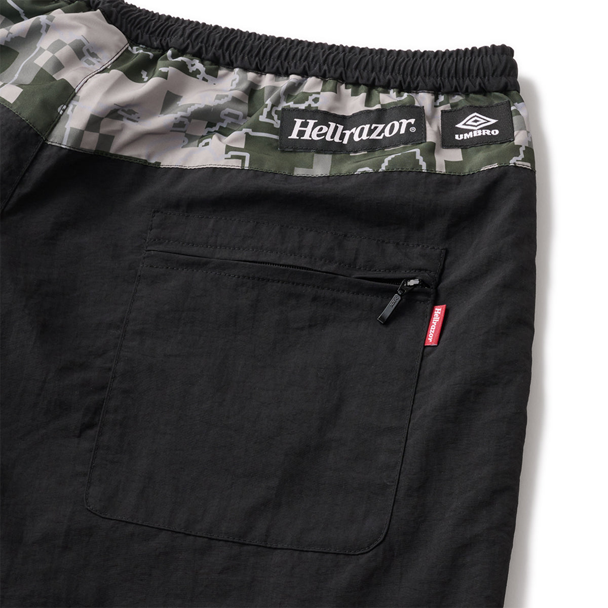 HELLRAZOR x UMBRO NEW WORLD DIGITAL CAMO NYLON PANTS
