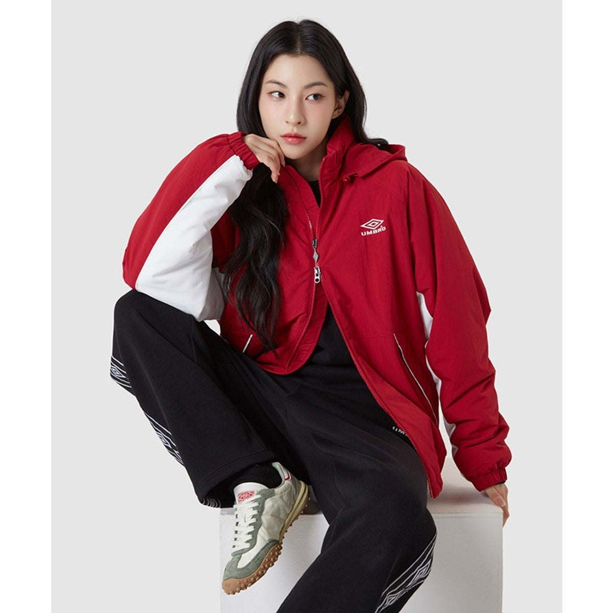 KOREA HBL CELEB HOODIE PADDINGJACKET