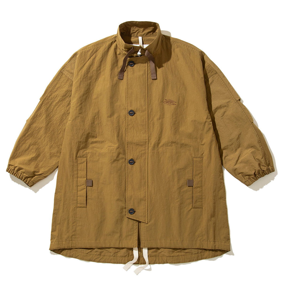 NYLON FRONT ZIP COAT
