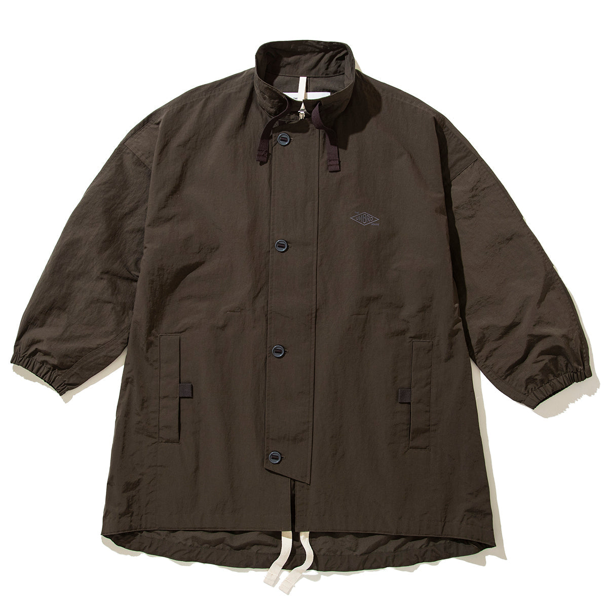 NYLON FRONT ZIP COAT