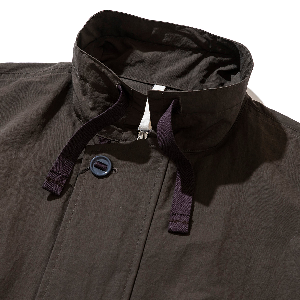 NYLON FRONT ZIP COAT