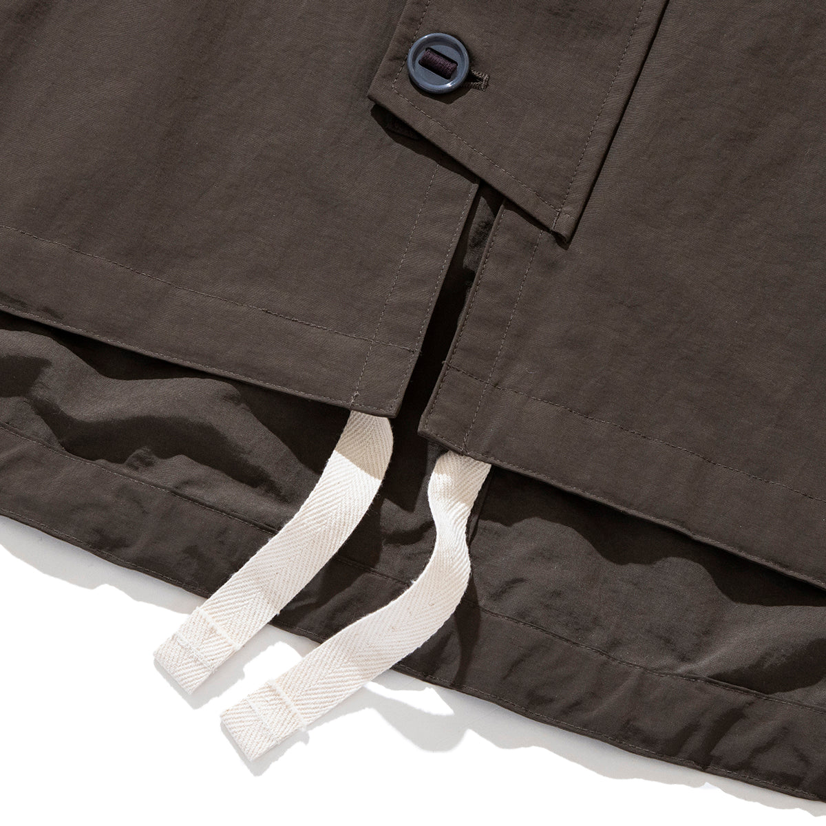 NYLON FRONT ZIP COAT