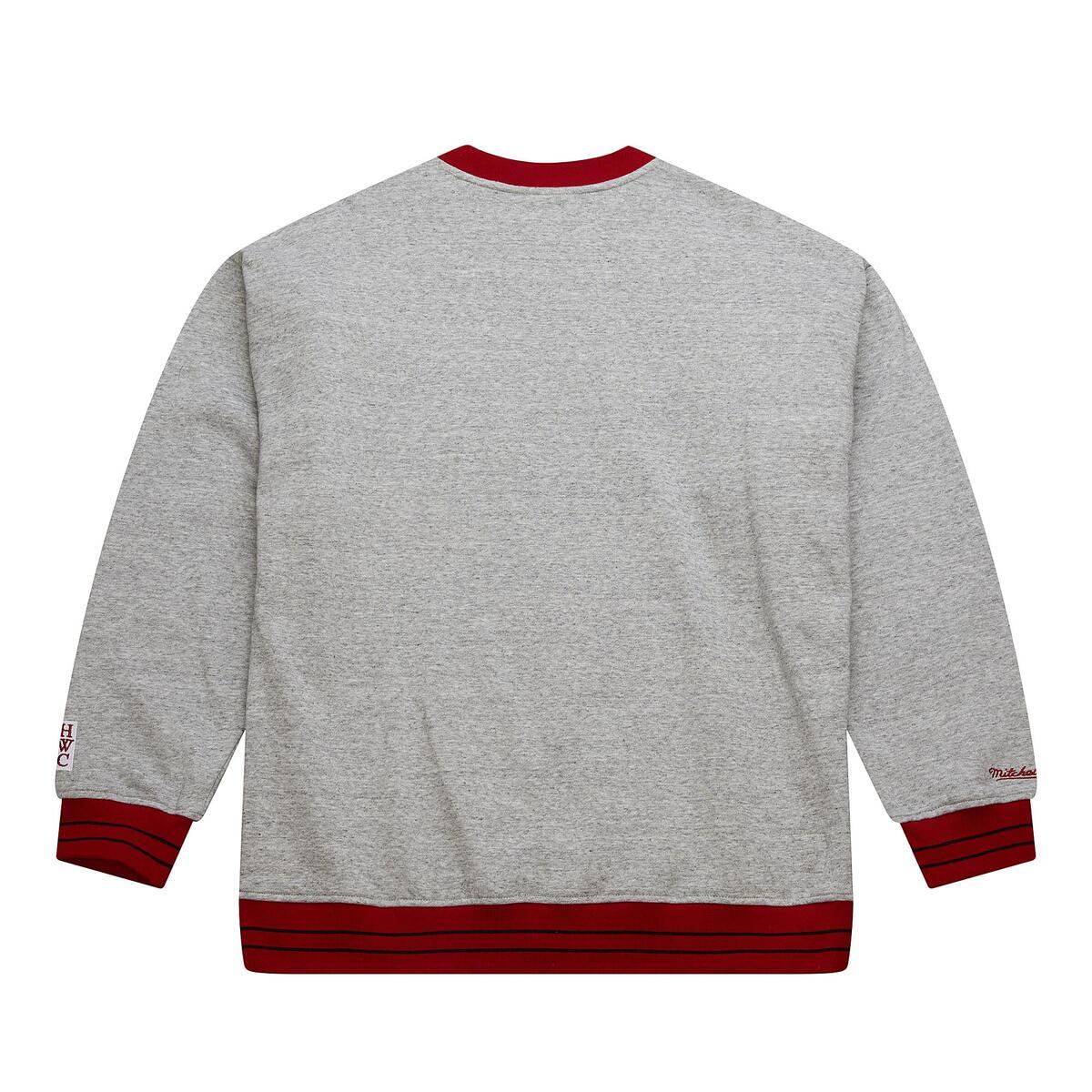 NBA FULL FIELD SATIN FLEECE CREW VINTAGE LOGO