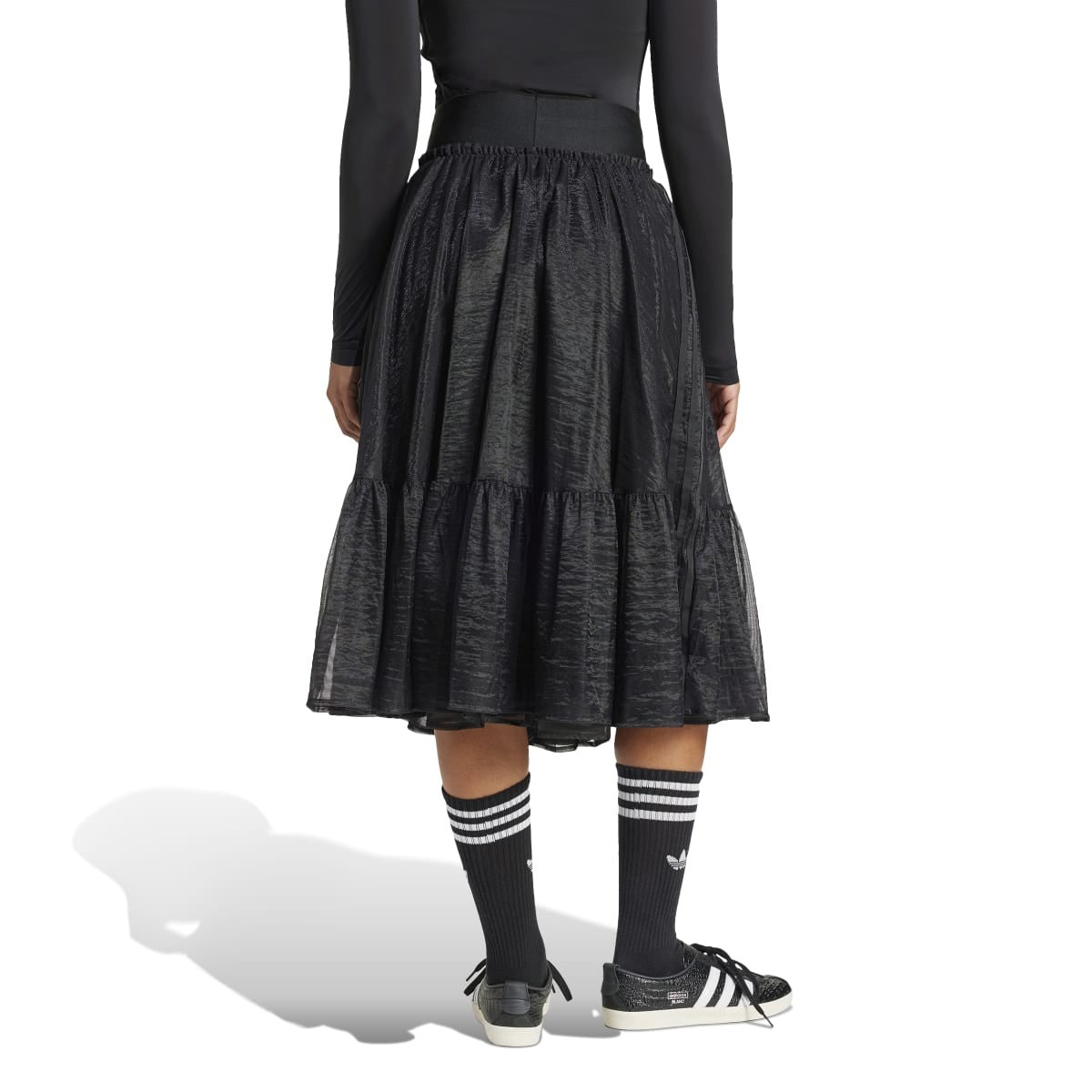 adidas Originals WAISTBAND TULLE MAXI SKIRT アディダスオリジナルス ウエストバンド チュール マキシスカート KSO46【レディース チュールスカート マキシ丈 レース 25FW】