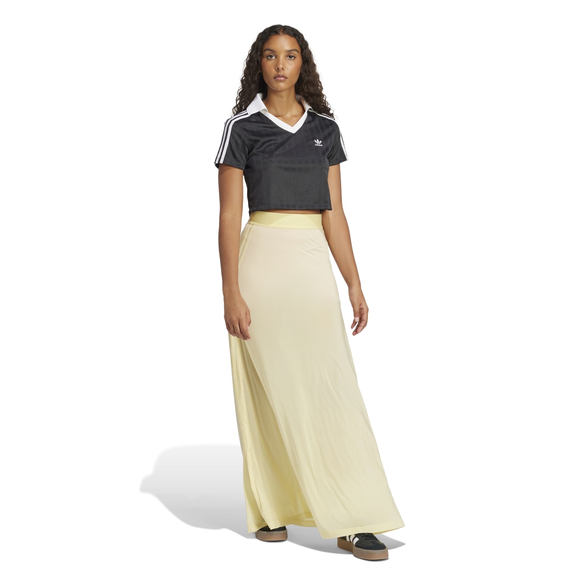 ADICOLOR FOOTBALL JACQUARD V-NECK CROP POLO