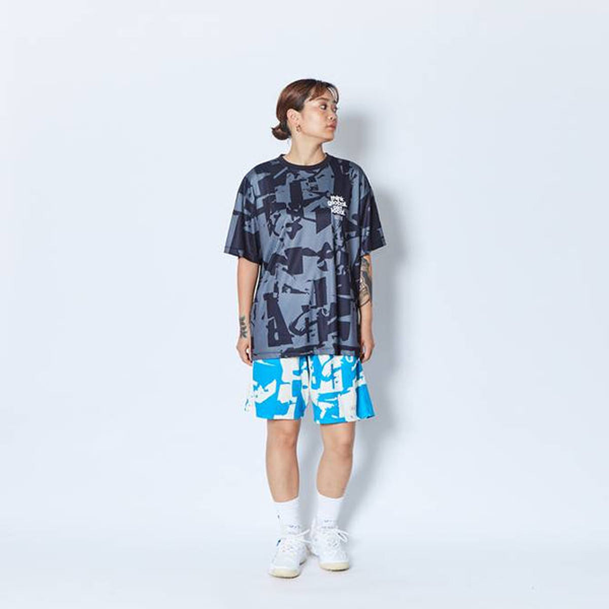 CUT-UP CAMO 8.5-INCH SHORTS