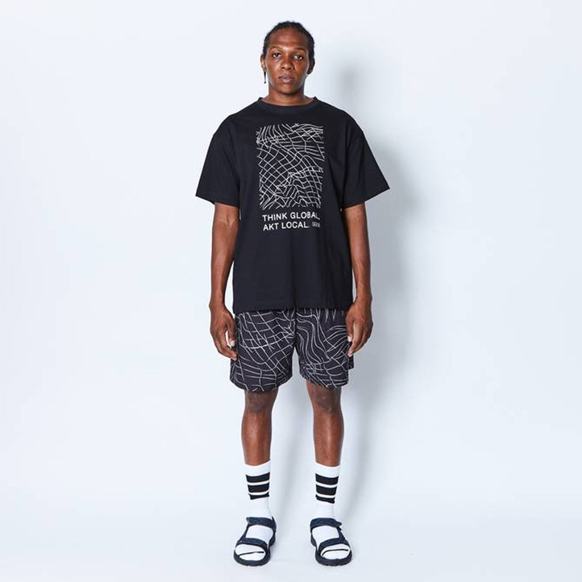 B.B.WEB 5.5-INCH SHRT WIDE PANTS