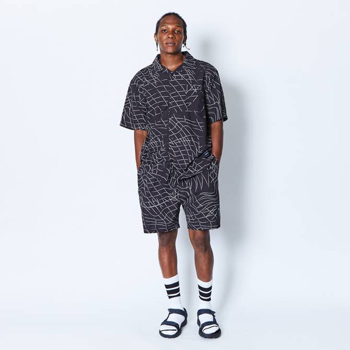 B.B.WEB 5.5-INCH SHRT WIDE PANTS