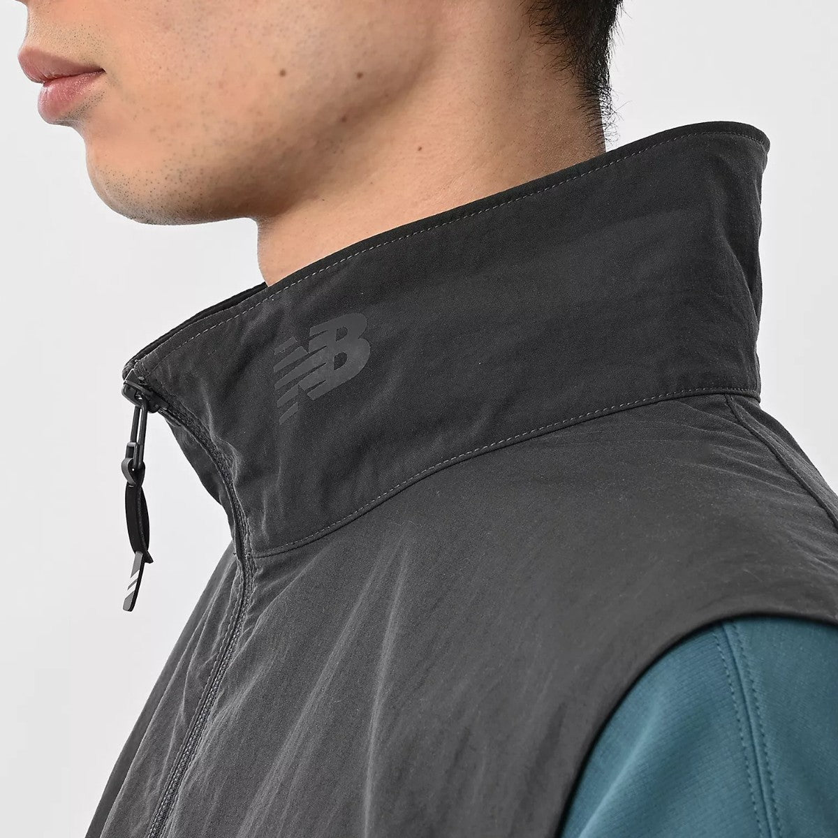 Oversized Stand Neck Vest